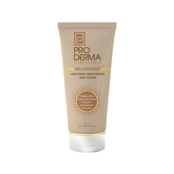 لوسیون روشن کننده و مرطوب کننده بدن ملانووست پرودرما Proderma حجم 200ml