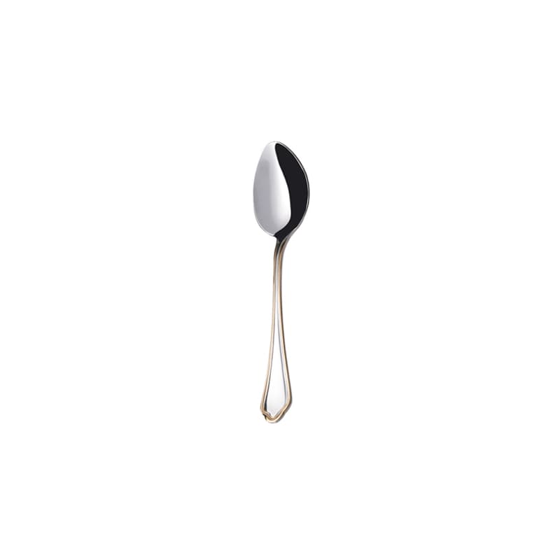 قاشق چای خوری 6 نفره ناب استیل طرح ونیز دور طلایی (6 پارچه)