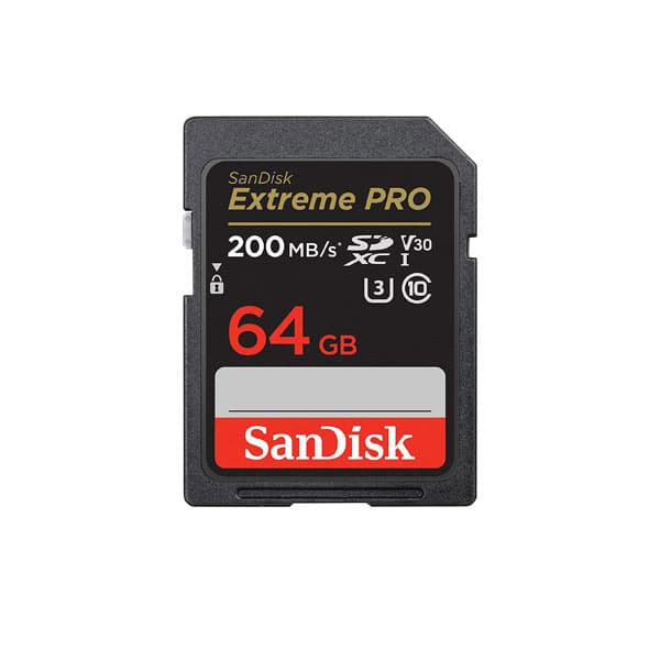 کارت حافظه SDXC سن دیسک مدل Extreme Pro V30 کلاس 10 استاندارد UHS-I U3 سرعت 200mbps ظرفیت 64 گیگابایت