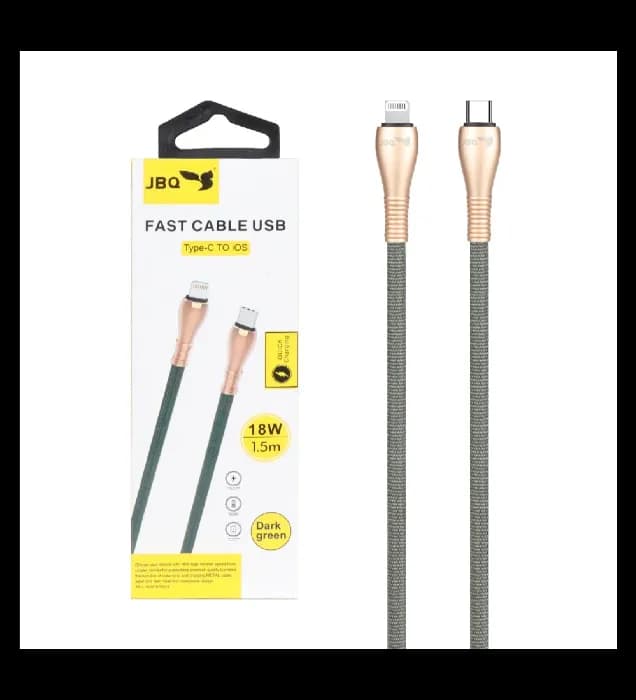 کابل شارژ 1.5 متری فست جی بی کیو Type-C to Lightning مدل CB-12P1