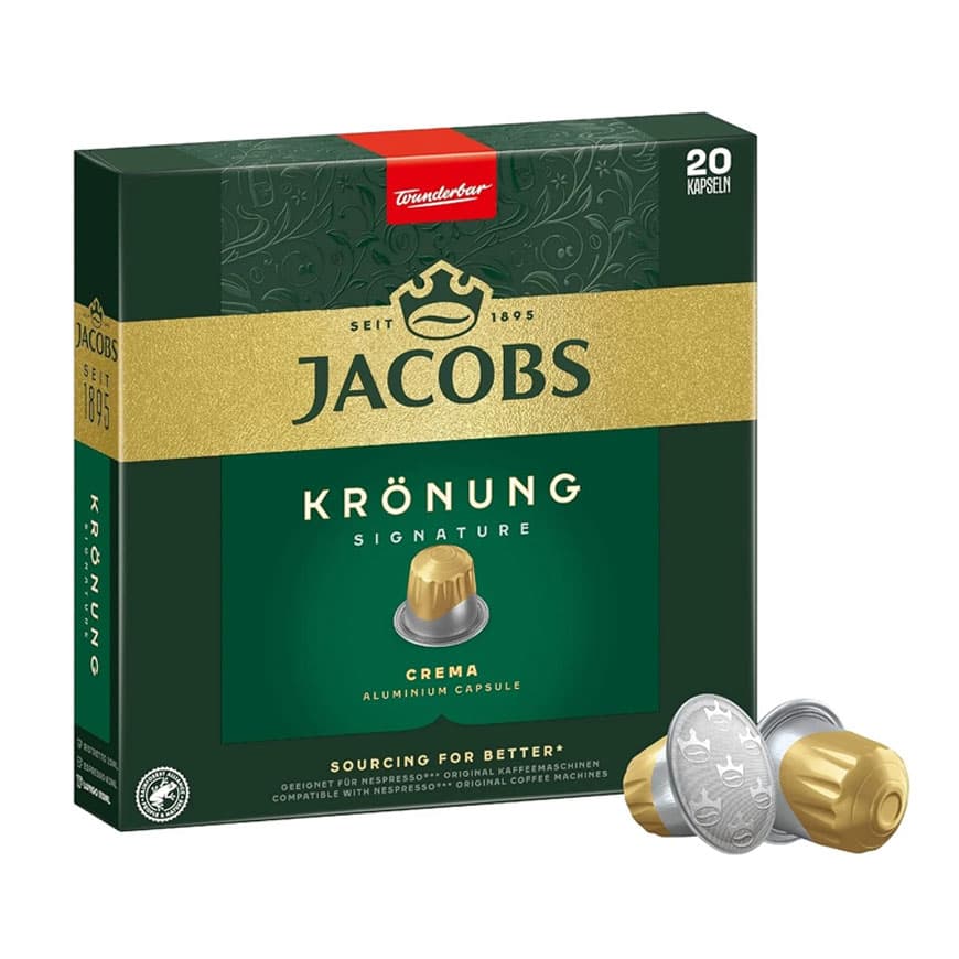 کپسول قهوه جاکوبز مدل Jacobs Krönung Crema بسته 20 عددی