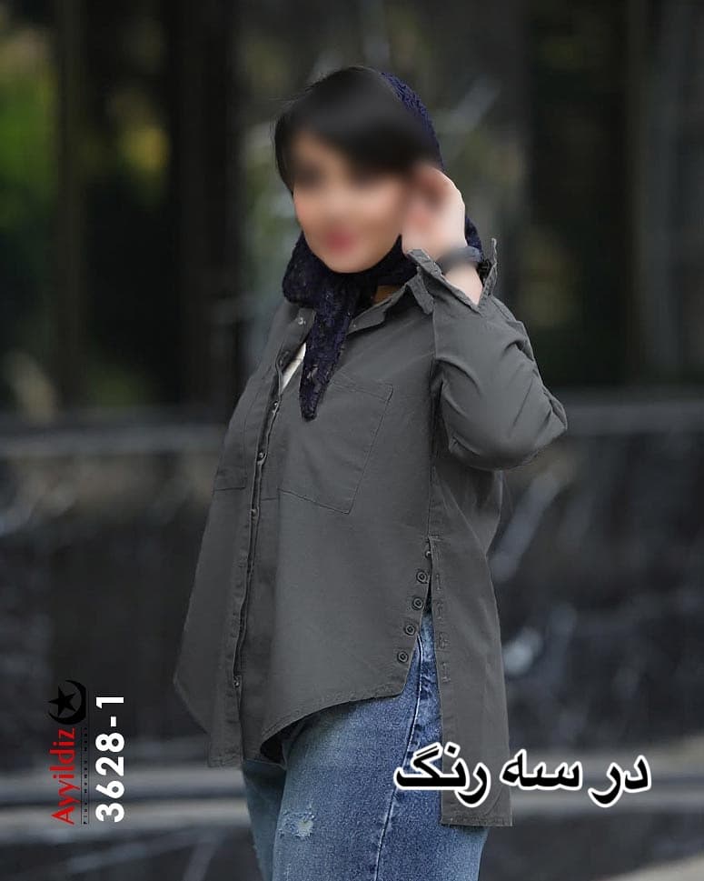 مانتو کوتاه/ شومیز بیرونی زنانه سایز بزرگ کد 3628