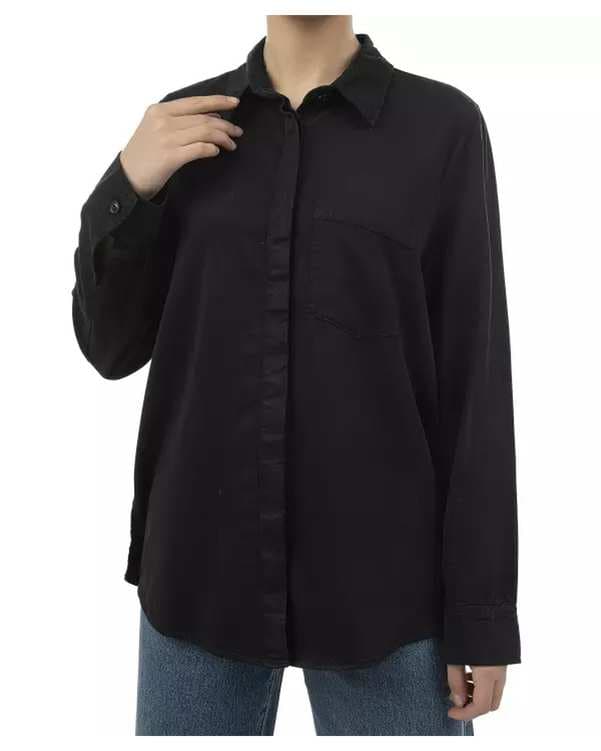 شومیز زنانه بیسیک مشکی ریس Rees کد 1020053-01