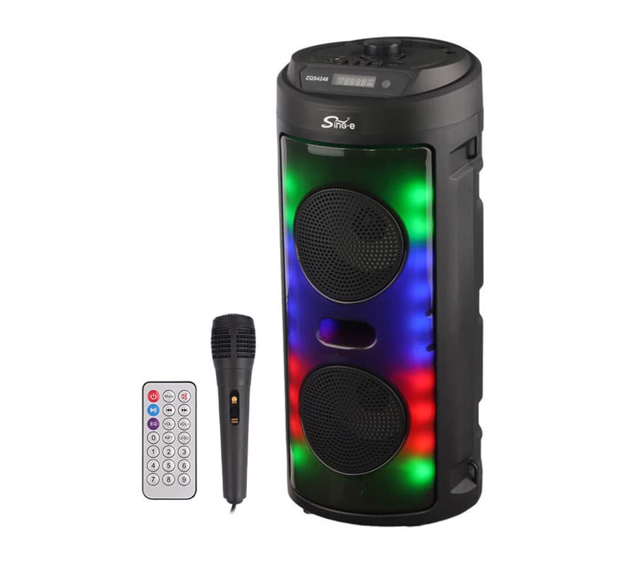 اسپیکر بلوتوثی رم و فلش خور Sing-E ZQS4248 + میکروفون و ریموت کنترل