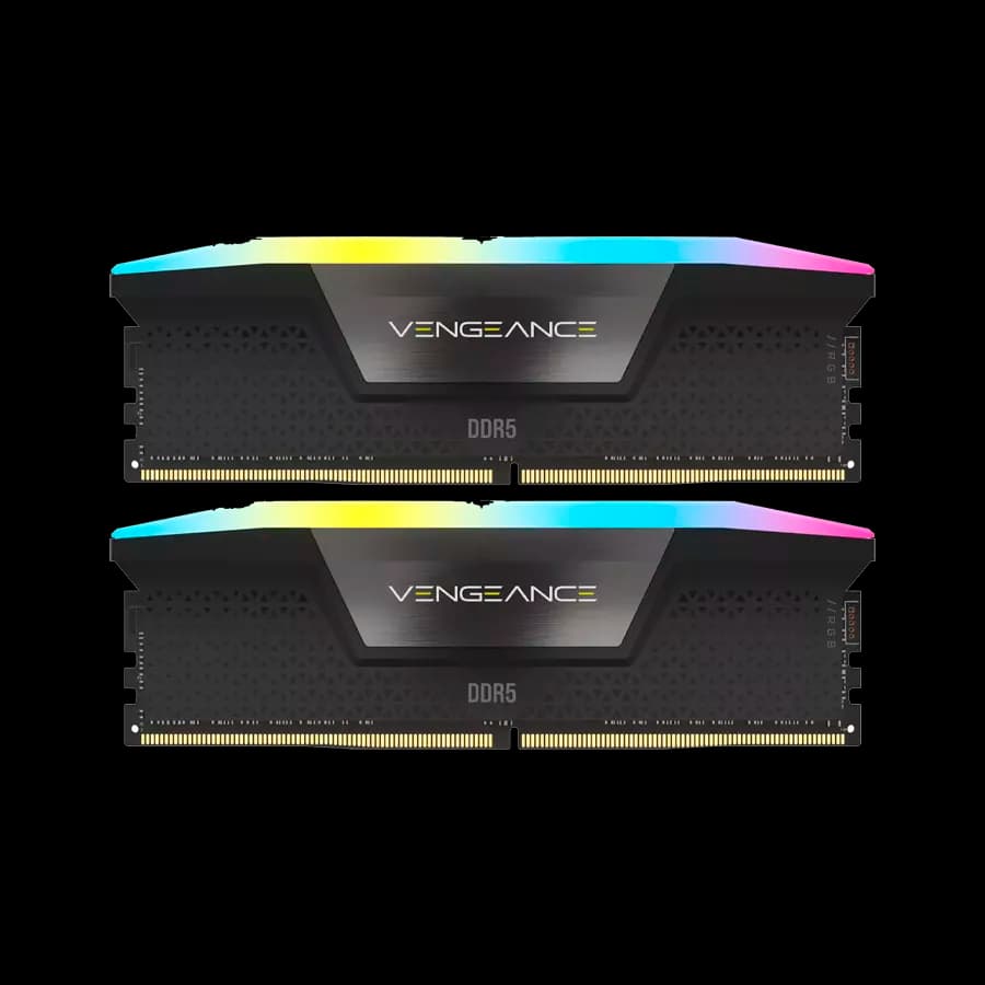 حافظه رم دسکتاپ کورسیر مدل CORSAIR Vengeance RGB 64GB DDR5 CL40 5600Mhz Dual