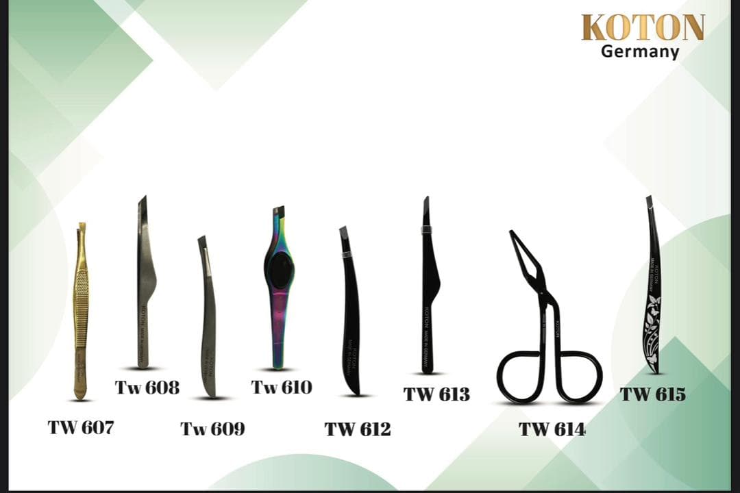 موچین ابرو کوتون مدل قیچی مشکی مات کد TW 614