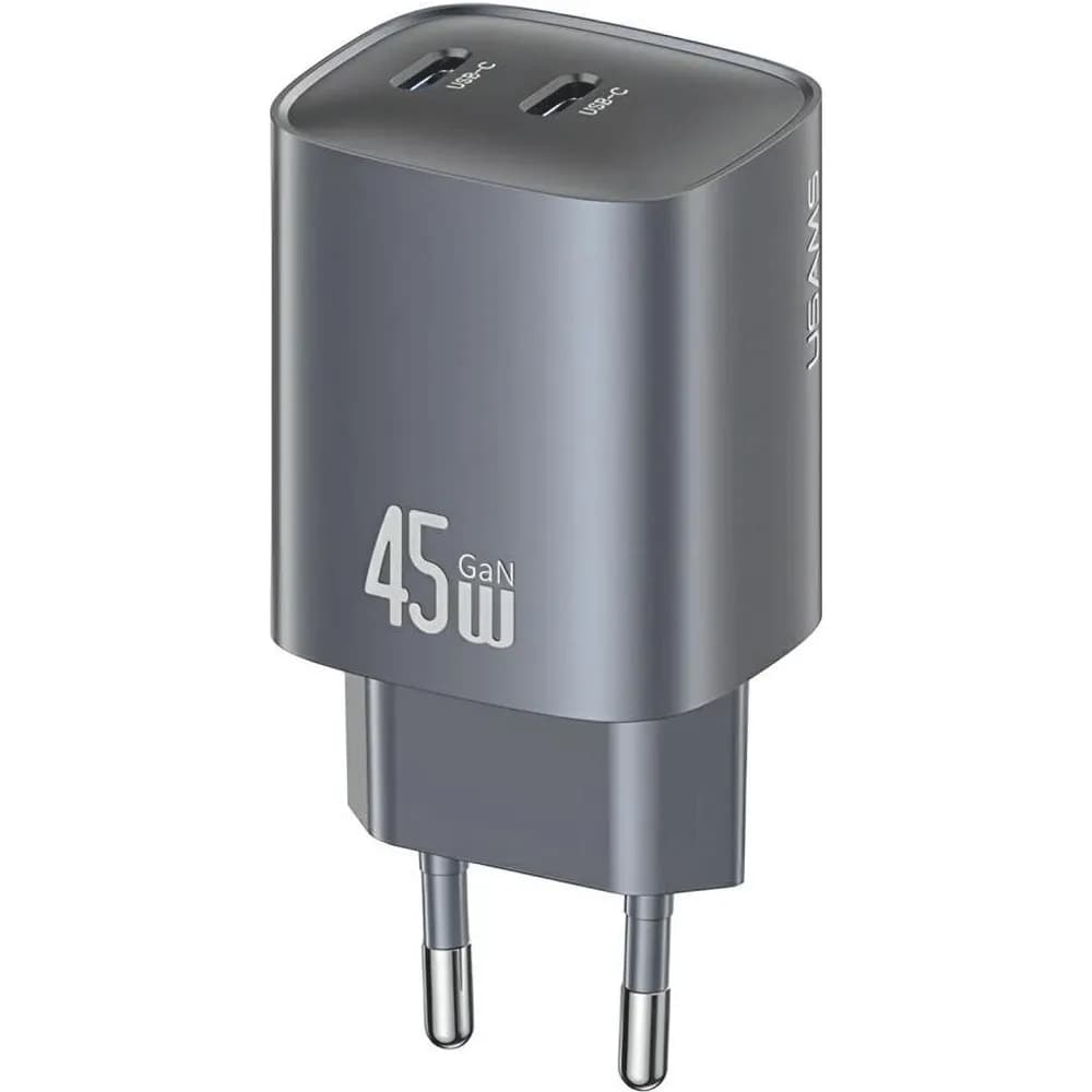 شارژر دیواری فست دو پورت تایپ سی 45 وات یوسامز CC305 T66