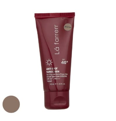 کرم ضدآفتاب و ضد لک رنگی لافارر مدل SPF 40 مناسب پوست های چرب و آکنه دار حجم 40 میلی لیتر