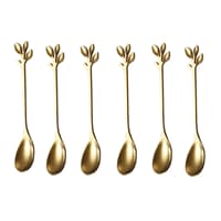 قاشق چای خوری مدل برگ مجموعه 6 عددی