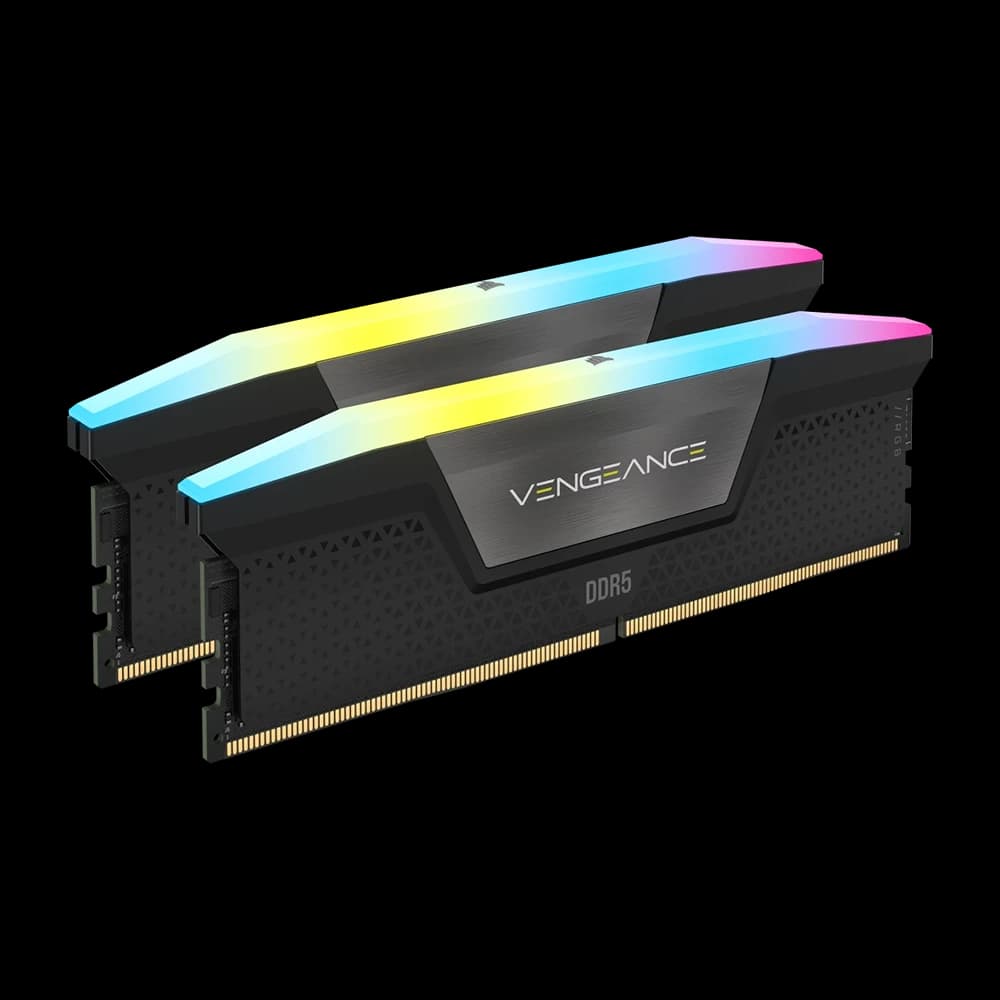 حافظه رم دسکتاپ کورسیر مدل CORSAIR Vengeance RGB 64GB DDR5 CL40 5600Mhz Dual