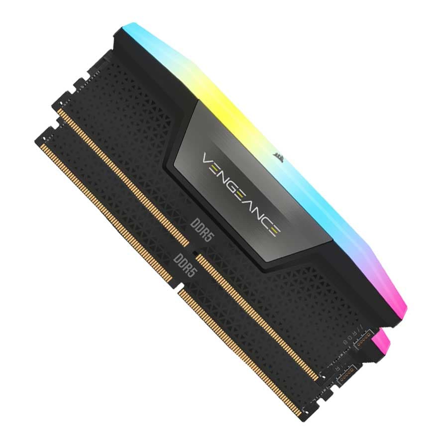 حافظه رم دسکتاپ کورسیر مدل CORSAIR Vengeance RGB 64GB DDR5 CL40 5600Mhz Dual