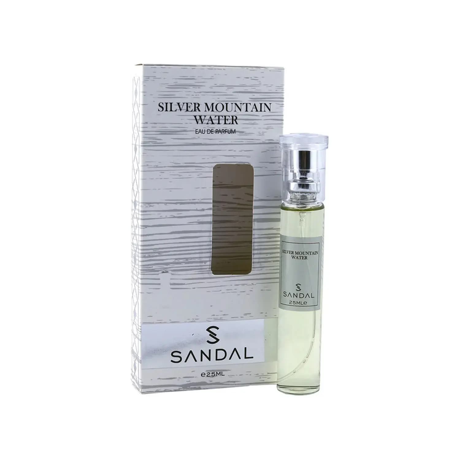 عطر جیبی مردانه صندل مدل Silver Mountain Water حجم 25 میلی لیتر