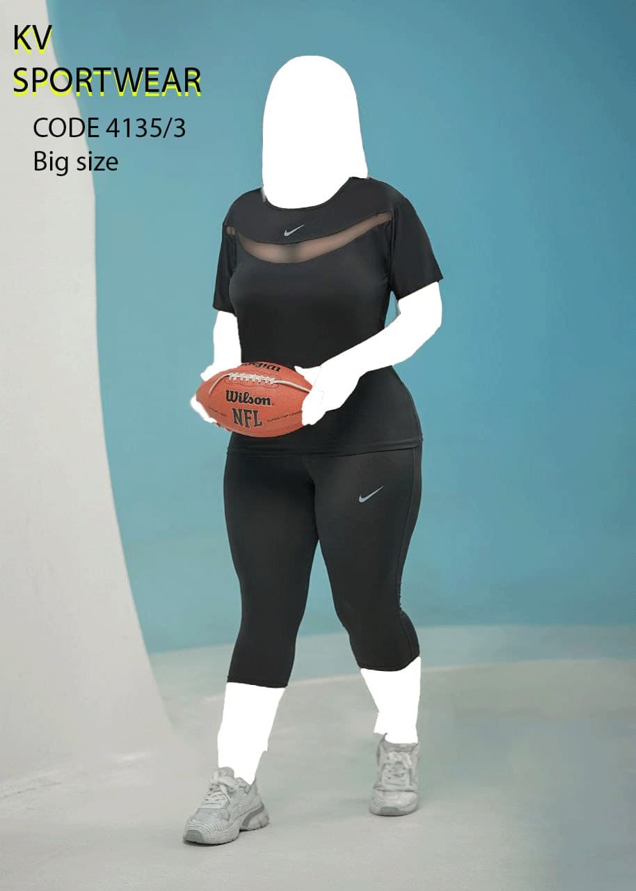 ست تیشرت شلوارک سایز بزرگ ورزشی زنانه Nike کد 0037