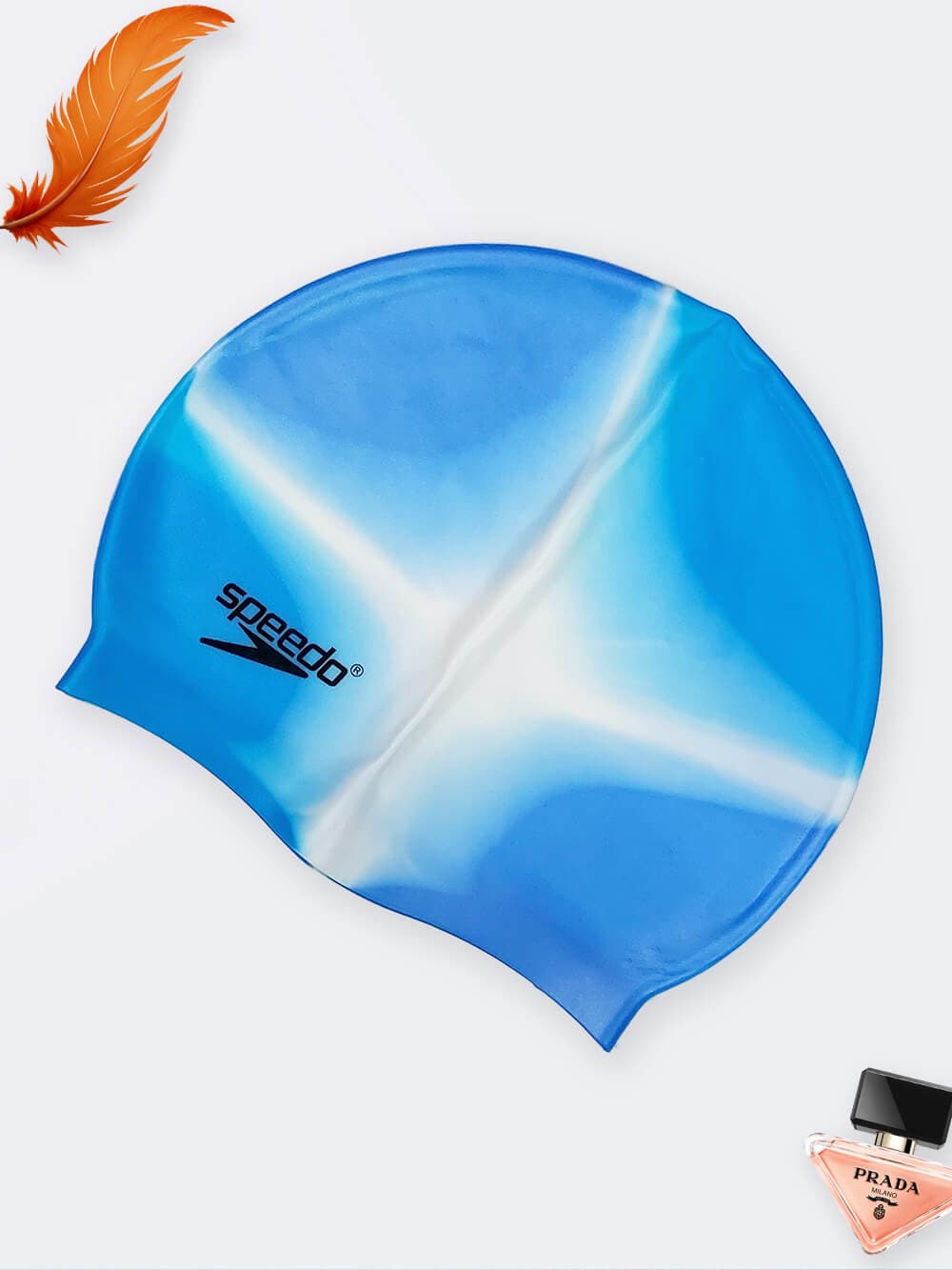 کلاه شنا آبی رنگ زنانه و مردانه ارزاه قمیت اسپیدو ( Speedo ) سیلیکونی ضد آب