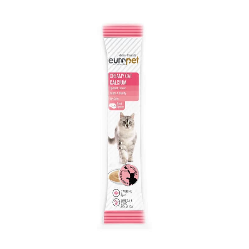 بستنی گربه یوروپت با طعم گوشت گاو Europet Creamy Cat Treat With Beef Flavor وزن 14 گرم