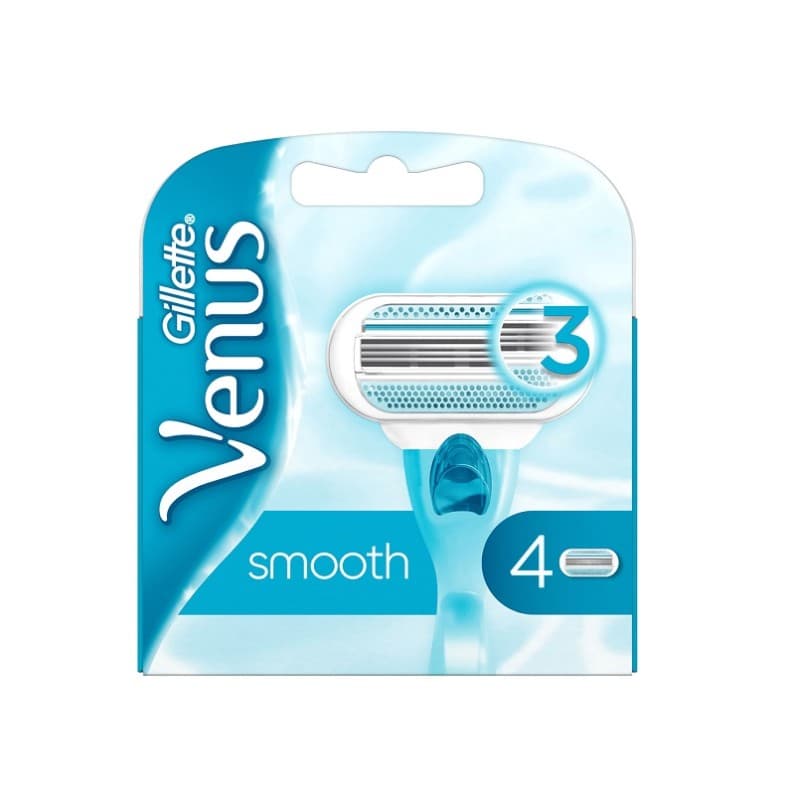 تیغ یدک زنانه 3 لبه ونوس ژیلت مدل Smooth بسته 4 عددی