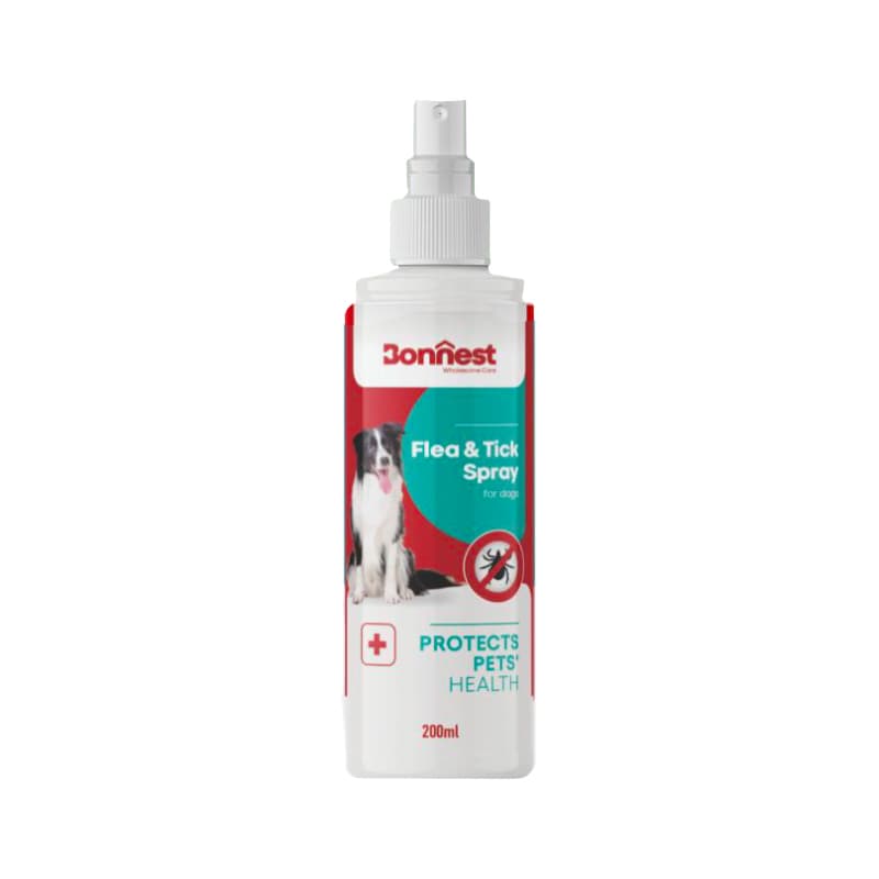 اسپری ضد کک و کنه سگ بونست Bonnest Flea & Tick Spray For Dogs حجم 200 میلی لیتر