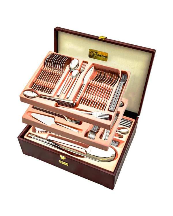 سرویس قاشق و چنگال 157 پارچه 30 نفره استیل جی فی نی GIFFINI مدل 01