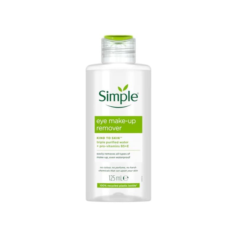 محلول پاک‌کننده آرایش چشم سیمپل مدل Kind To Skin حجم 125 میل