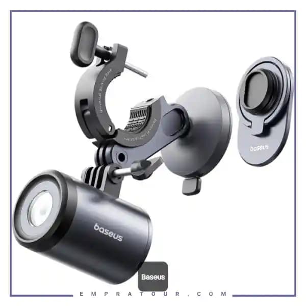 هولدر و چراغ قوه دوچرخه و موتور بیسوس Baseus PrimeTrip Light And Bike Holder BS-CG025