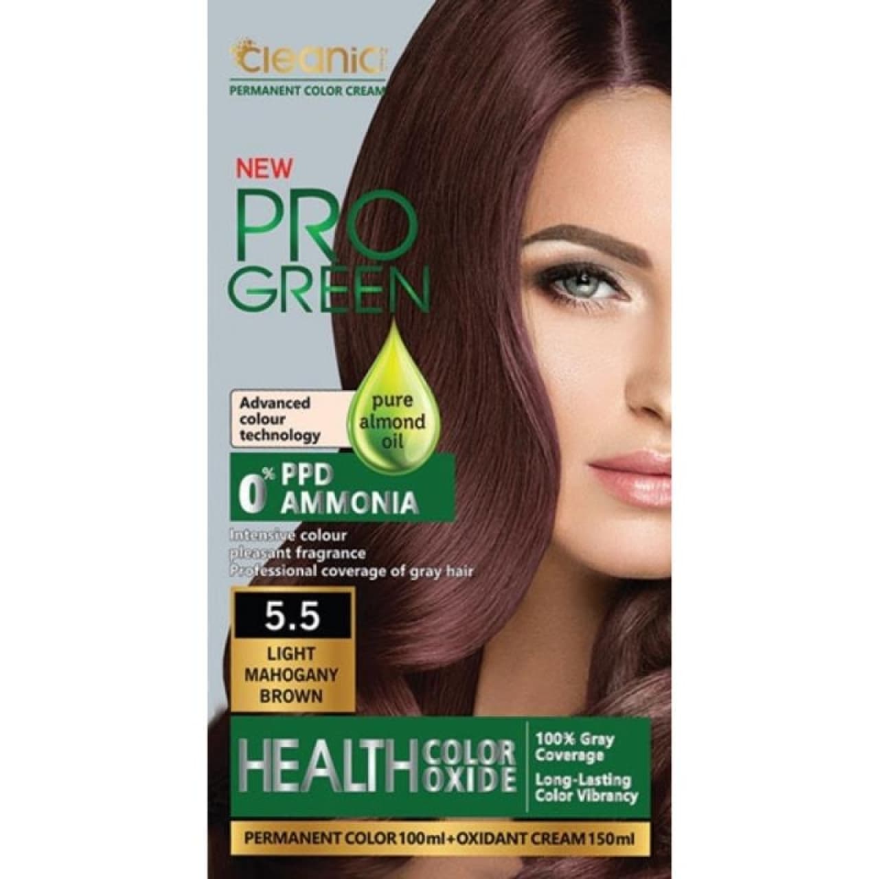 کیت رنگ موی بدون آمونیاک PRO GREEN رنگ بلوند خاکستری تیره شماره 6.1 حجم 100 گرم