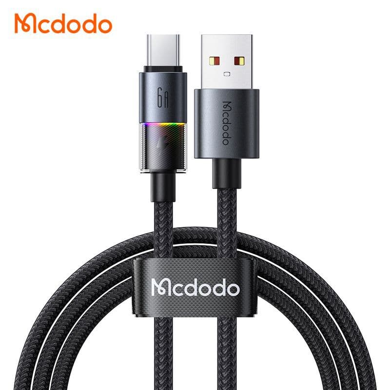 کابل شارژ سریع USB به تایپ سی 100وات 6 آمپر مک دودو مدل MCDODO CA-8180 طول 1.2متر
