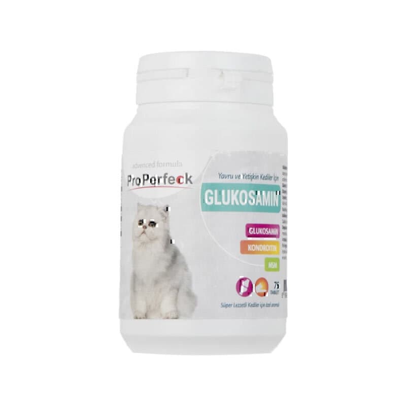 قرص گلوکزامین گربه پروپرفک Properfeck Cat Glucosamine Tablet بسته 75 عددی