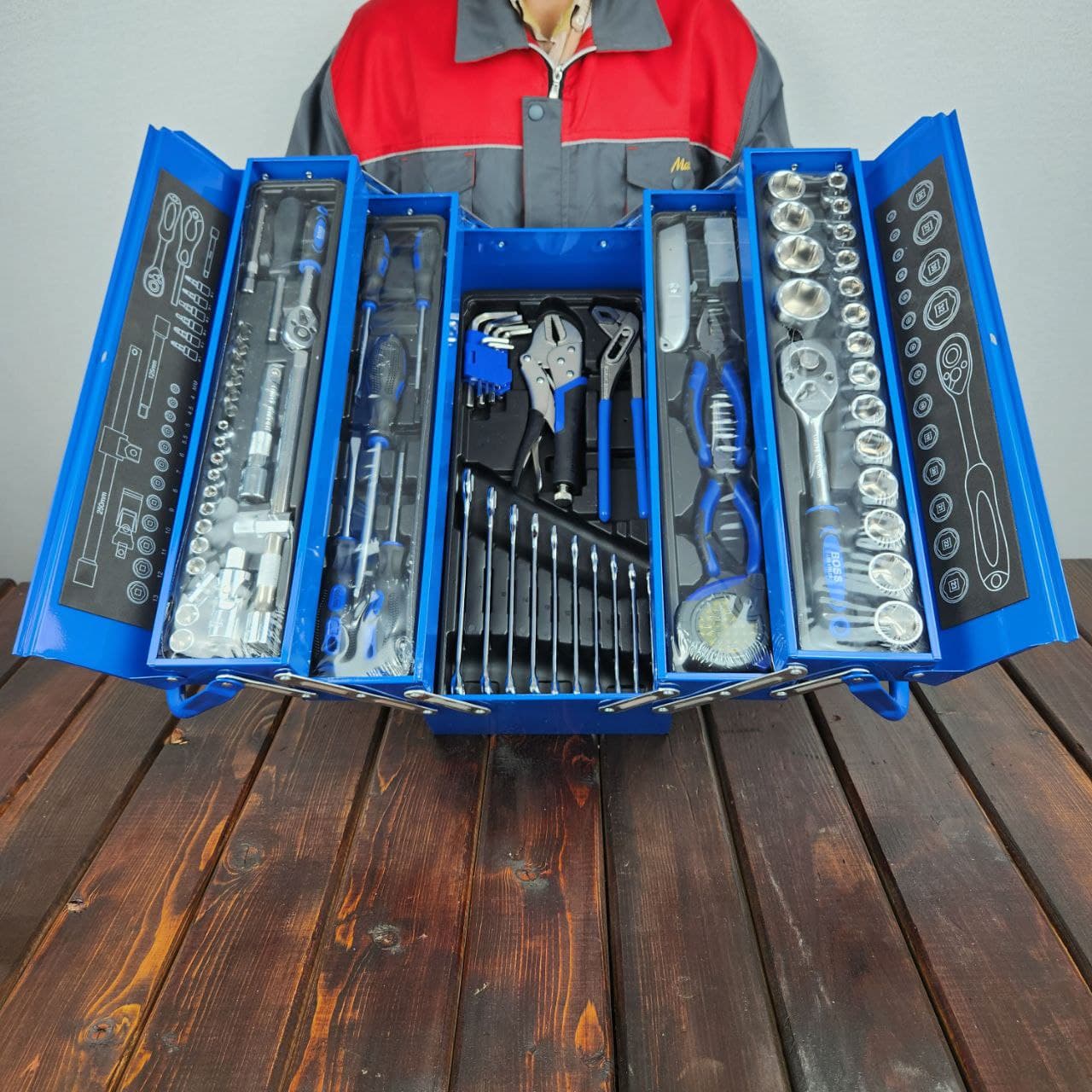 جعبه ابزار 85 پارچه باس مدل box-85j