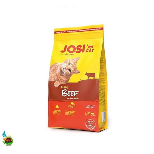غذای خشک گربه بالغ جوسی کت طعم گوشت Josicat tasty beef وزن ۱.۹ کیلوگرم