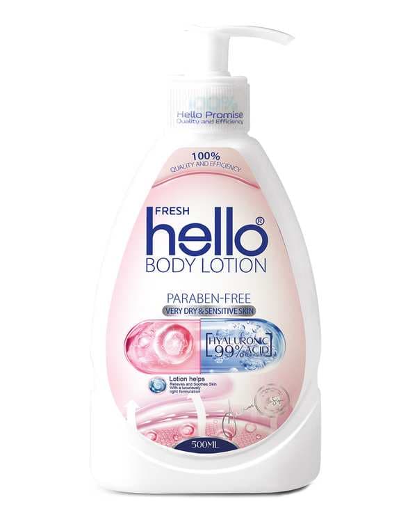 لوسیون بدن هلو فرش Hello Fresh مناسب پوست خشک وزن 500 گرم