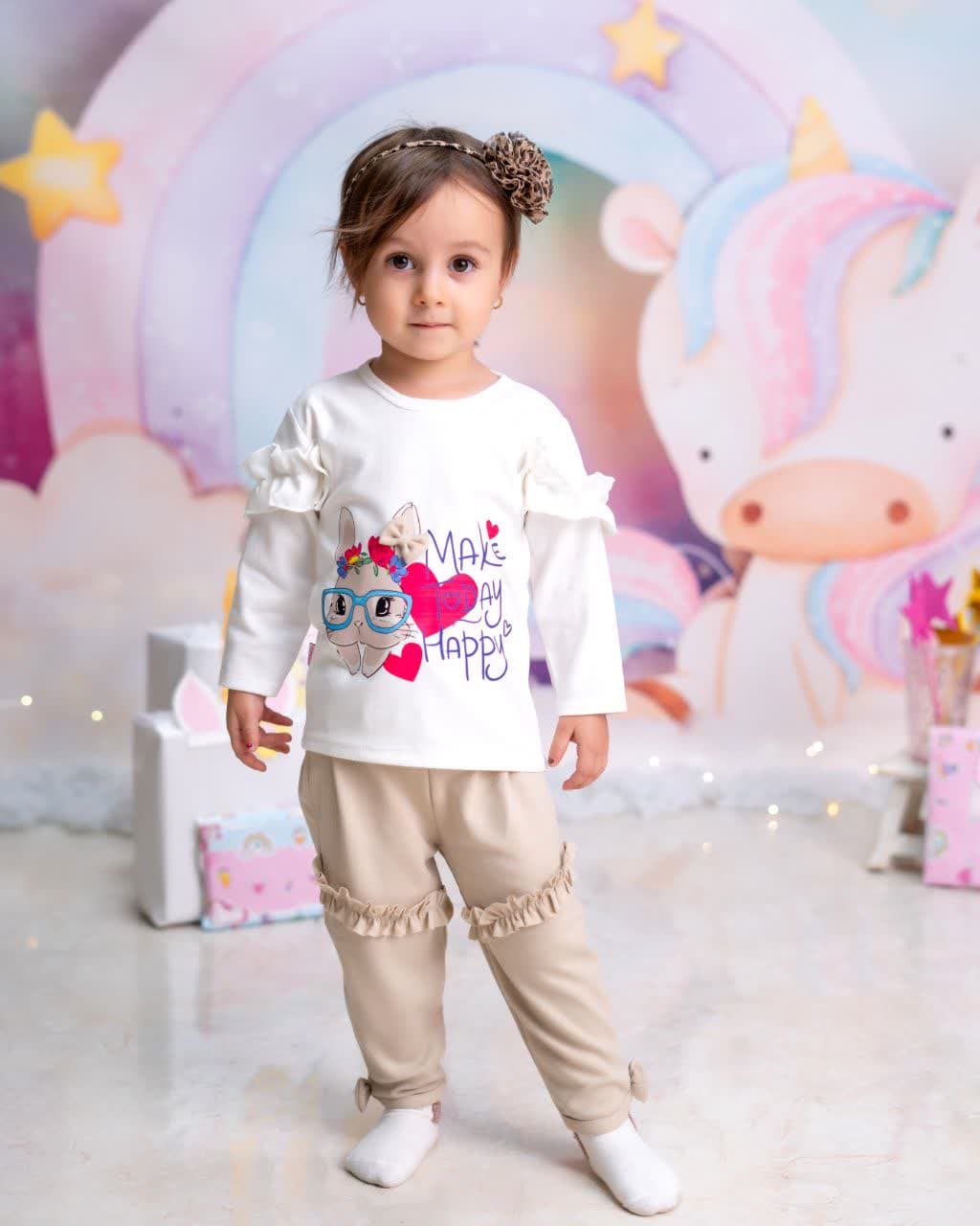 لباس بچه گانه بلوز شلوار خرگوش عینکی