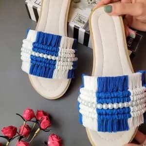 صندل مکرومه بافی زنانه مدل آیسان