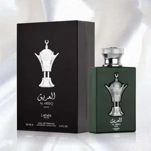 عطر ادکلن زنانه لطافه پراید العریق نقره ایی (سیلور) (Lattafa Pride Al Areeq Silver) - ماندگاری و پخش بو بالا - هولوگرام 3 بعدی