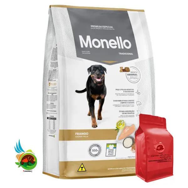 غذای خشک سگ بالغ تردیشنال مونلو با طعم مرغ Monello adult dogs traditional chicken وزن ۱ کیلوگرم (فله ای)