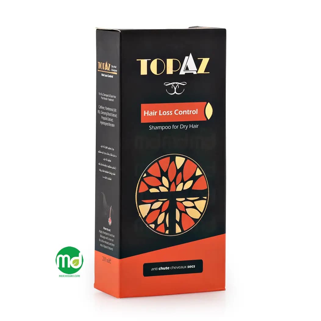 شامپو ضد ریزش بعد از کراتین توپاز مناسب موهای خشک 200ml