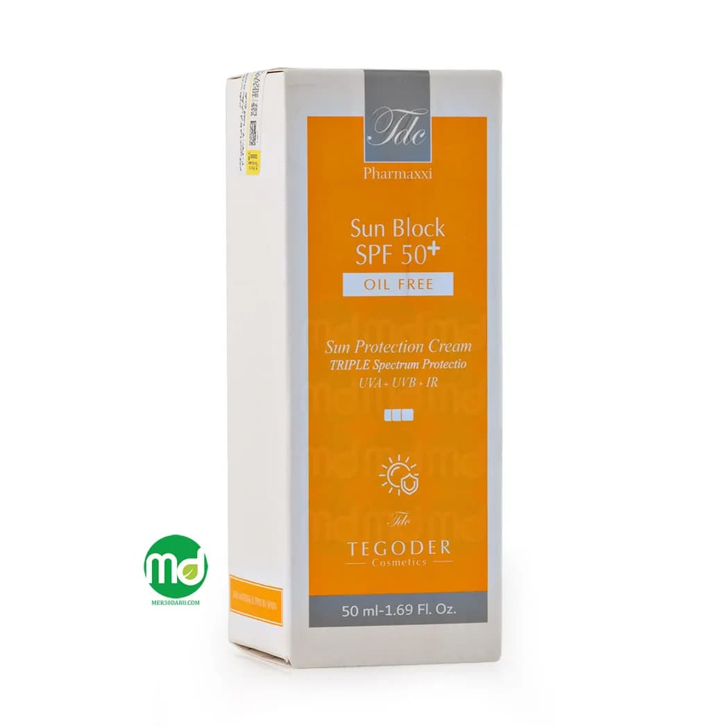 کرم ضد آفتاب بی رنگ تگودر مناسب پوست چرب SPF 50
