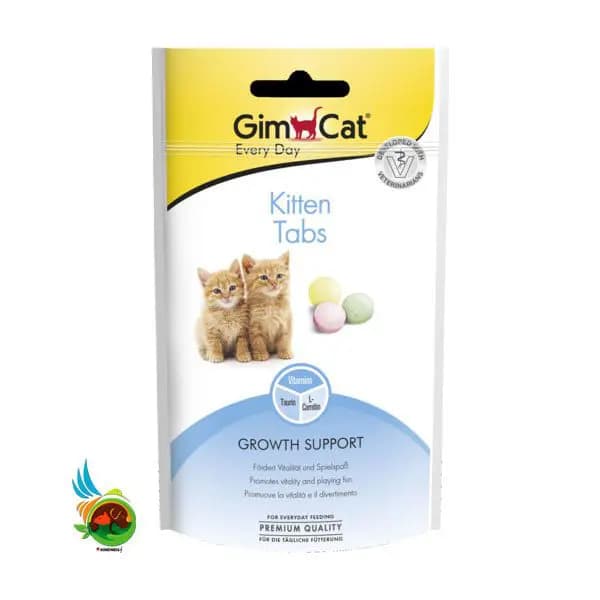 قرص مکمل بچه گربه جیم کت Gimcat kitten tabs وزن ۴۰ گرم