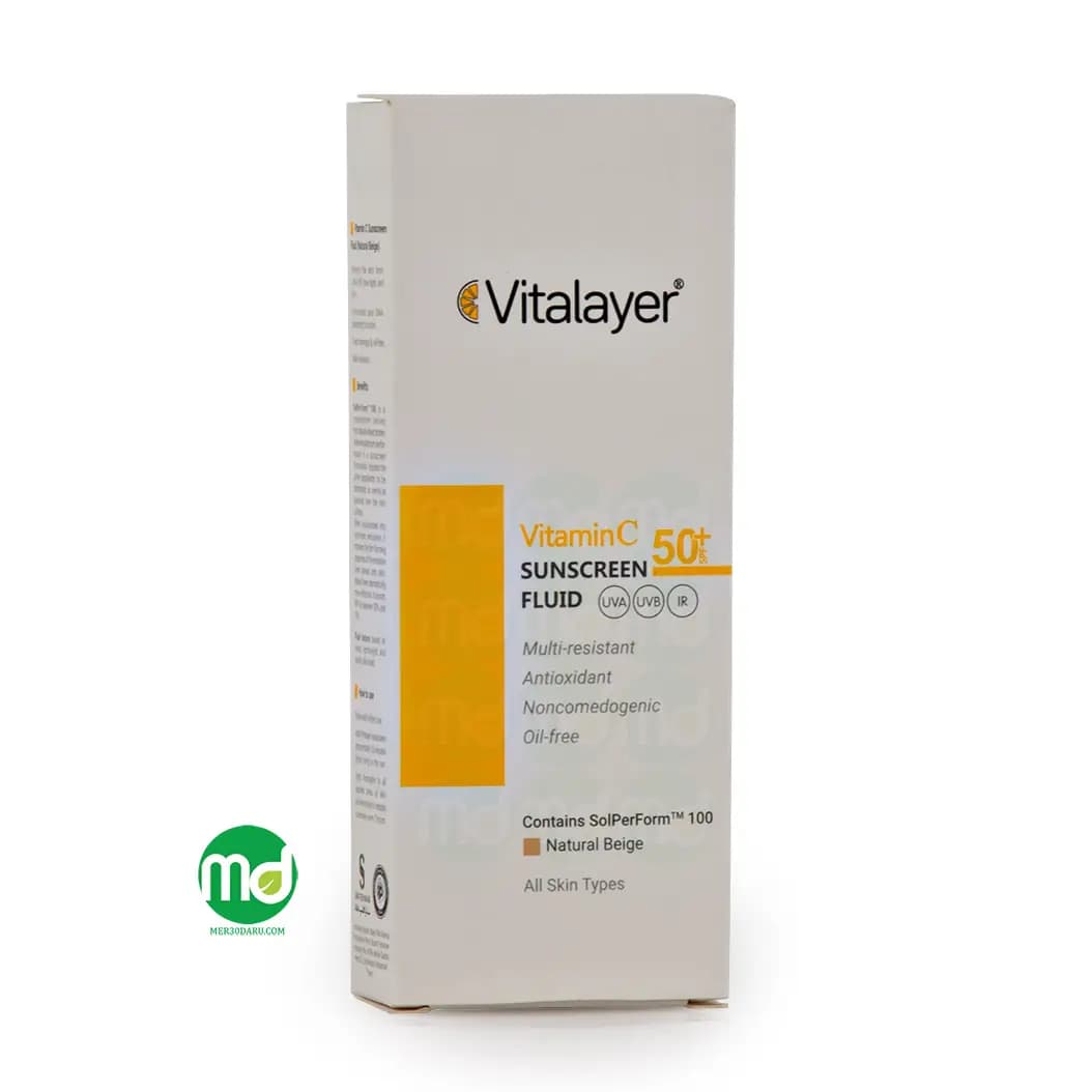 فلوئید ضد آفتاب ویتالیر رنگی برای انواع پوست +SPF 50