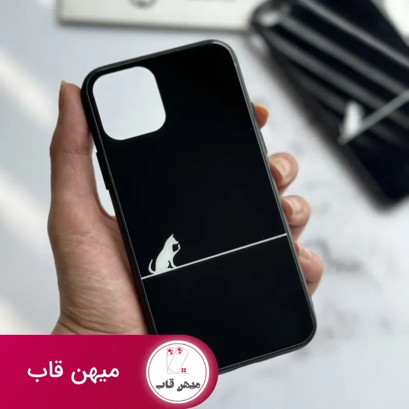 قاب موبایل آیفون سگ روی دیوار - کد (۸۶۲۷۸)