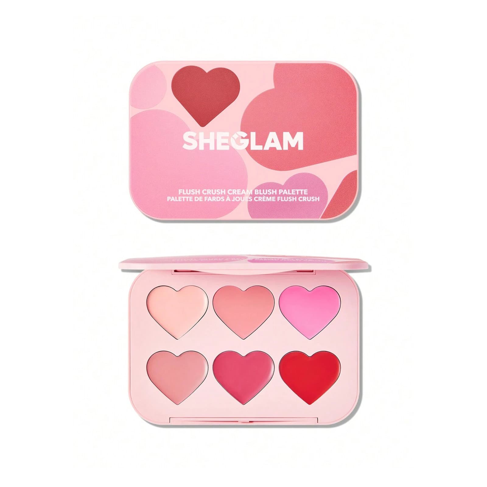 پالت 6 رنگ کرمی رژگونه شیگلم مدل Flush Crush Cream Blushing Bouquet Blush Palette