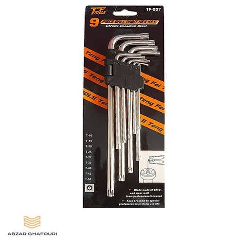 مجموعه 9 عددی آچار آلن ستاره ای FT TOOLS