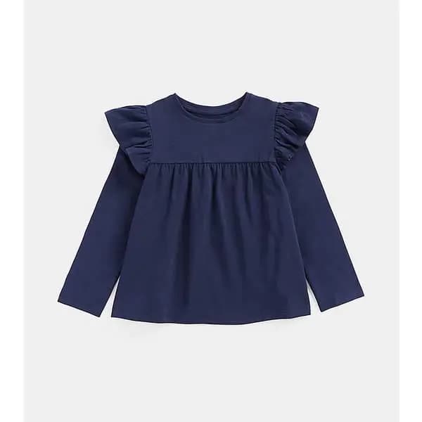بلوز آستین بلند دخترانه بچه گانه مادرکر مدل Frill-Sleeve