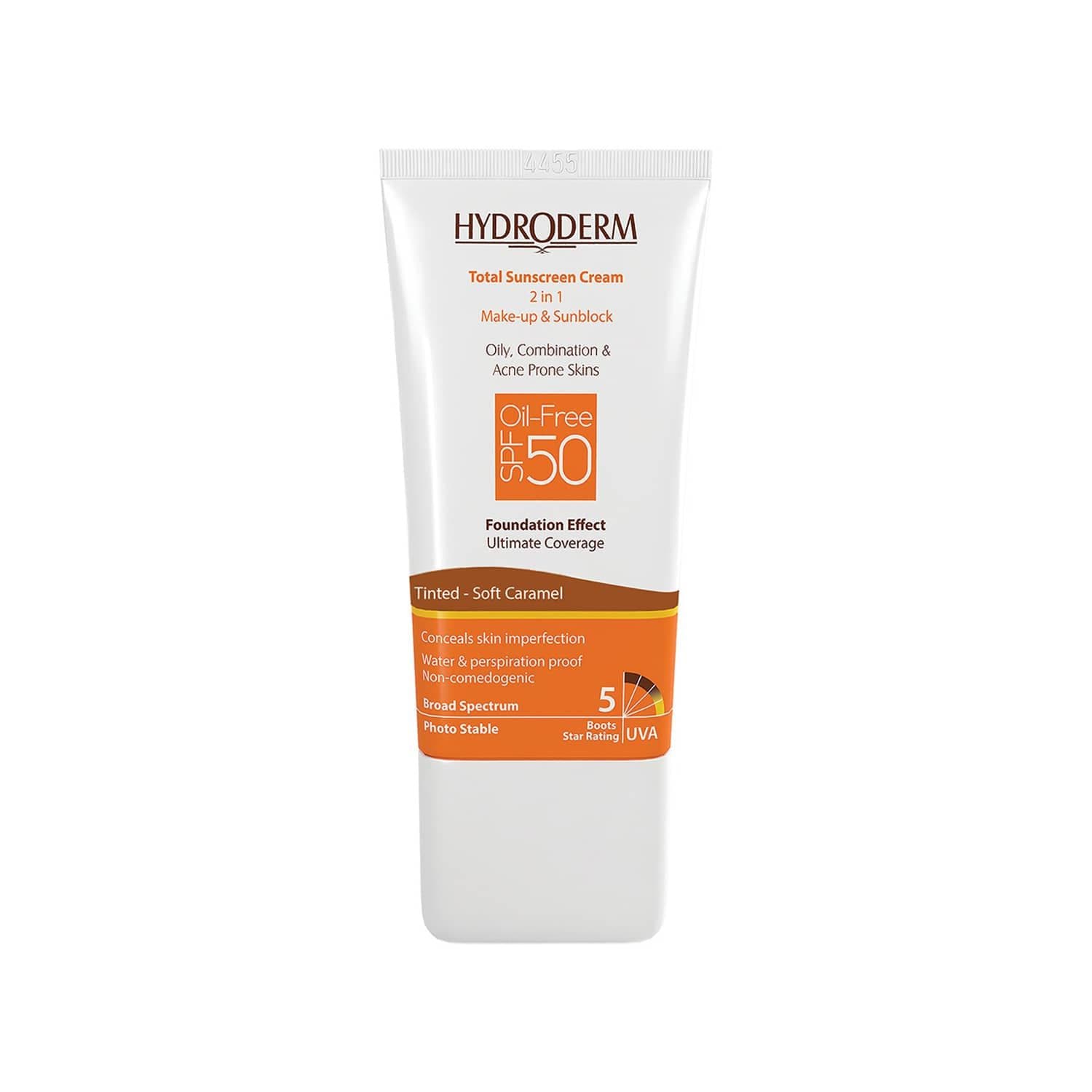کرم ضد آفتاب فاقد چربی 2In1 هیدرودرم SPF50 حجم 40 میلی لیتر - کاراملی