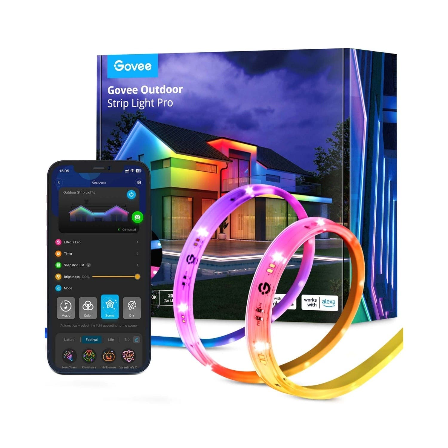 ریسه هوشمند Govee RGBICWW Outdoor LED Strip Lights Pro H70A1
