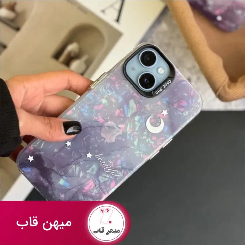 قاب گوشی آیفون شب ماه و ستاره - کد (۴۸۸۴)