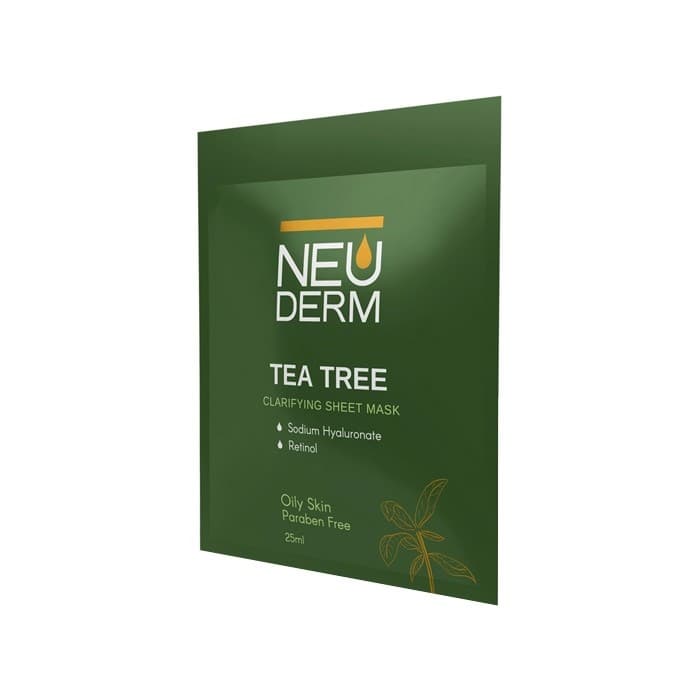 ماسک صورت ورقه ای شفاف کننده درخت چای NEUDERM