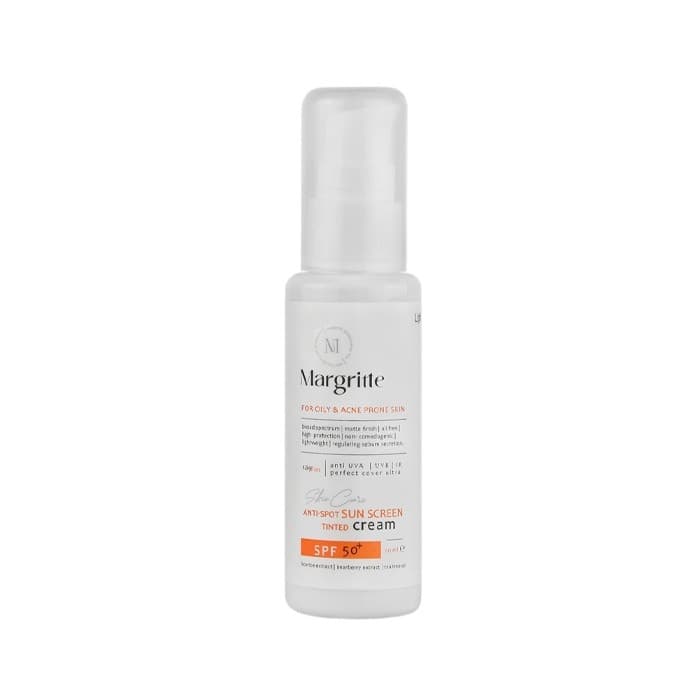 کرم ضد آفتاب و روشن کننده بژ طبیعی پوست چرب و مستعد آکنه Margritte SPF50