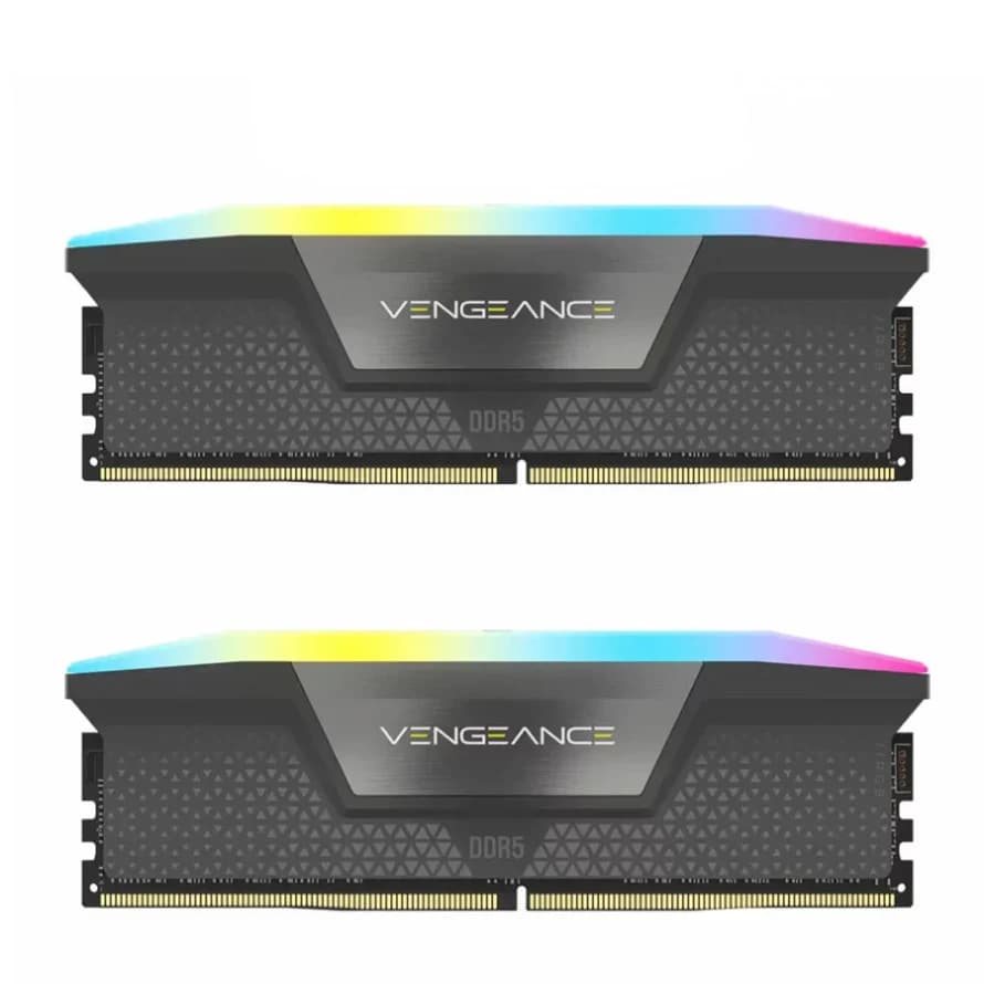 رم دسکتاپ DDR5 دوکاناله 5200 مگاهرتز CL40 کورسیر مدل VENGEANCE RGB ظرفیت 32 گیگابایت