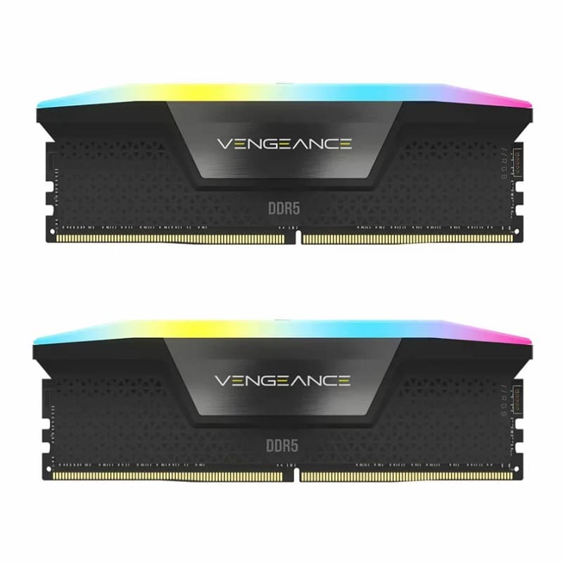 رم دسکتاپ CORSAIR مدل VENGEANCE RGB Black 32GB 16GBx2 5200MHz