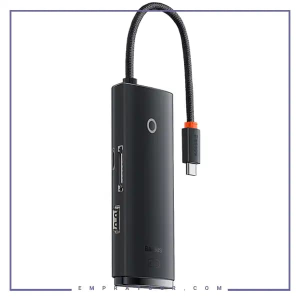 هاب تایپ سی و رم ریدر 6 پورت بیسوس Baseus Air Joy 6 Port Type-C HUB Docking Station BS-OH019